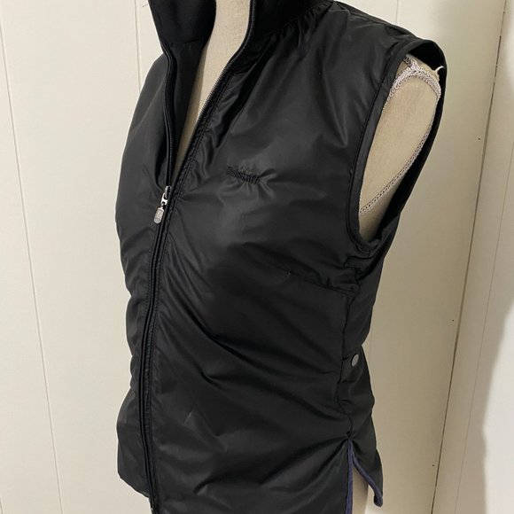 Belstaff Silver Label Black Coated Zip Up Vest Navy Trim Sz 44 (US 10/L) - Picture 3 of 15